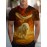 Men'S Lion and Eagle Graphic T-Shirt - Soft, Lightweight, Durable Fabric, Reddish Brown, Casual & Comfortable Fit for All Seasons, Ideal for Casual Attire and Outdoor Activities, Everyday Tshirt | Bold Print Shirt | Lightweight Shirt