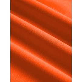 Men'S Vibrant Orange Graphic T-Shirt - 