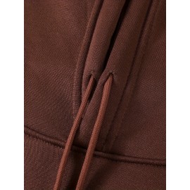 Men's Jesus The Way Truth Life John 14:6 Scripture Hoodie - Brown with Bold Yellow Lettering, Casual Pullover Hooded Sweatshirt, Regular Fit Autumn Winter Comfortable Religious Apparel