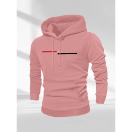 Men'S Casual Minimalist Style Hoodie, Paris Letter Print Men'S Long Sleeve Hoodie Three-Piece Set