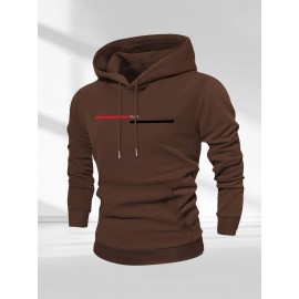 Men'S Casual Minimalist Style Hoodie, Paris Letter Print Men'S Long Sleeve Hoodie Three-Piece Set