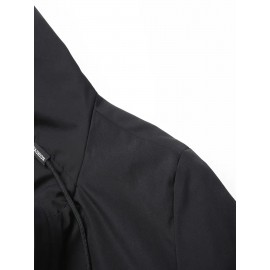 Unisex All-Season Windproof Hooded Jacket with Bold 