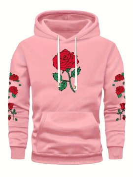 Men's Hooded Sweatshirt - Cold-Resistant Athletic Pullover Hoodie with Front Pocket, Royal Blue Gym Jacket for Running, Hiking, Casual Outfits - Machine Washable Polyester Hoodie for Men, Gym Hoodie