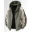 [Trendy Polyester Hooded Jacket] Trendy Lightweight Polyester Men's Casual Zip-Up Hooded Jacket - Color Block Design with Striped Accents, Perfect for Spring & Autumn