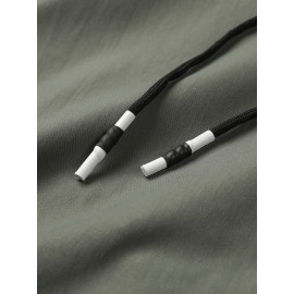 [Trendy Polyester Hooded Jacket] Trendy Lightweight Polyester Men's Casual Zip-Up Hooded Jacket - Color Block Design with Striped Accents, Perfect for Spring & Autumn