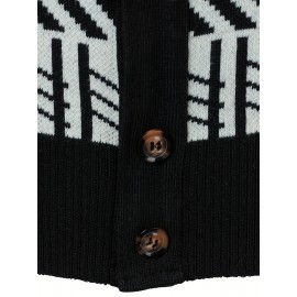 [Casual Cardigan Vest] Casual Color Block Men's Plaid Knit Cardigan Vest | Sleeveless, Regular Fit, V-Neck with Buttons - for Spring/Fall