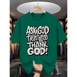 Men's Casual Short Sleeve T-Shirt with Bold 