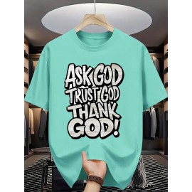 Men's Casual Short Sleeve T-Shirt with Bold 