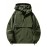 Men's Windproof Hooded Jacket - Casual Outdoor Pullover with Zipper Pockets, Long Sleeve, Machine Washable, Green Polyester Fabric for Spring/Fall, Windbreaker Jacket